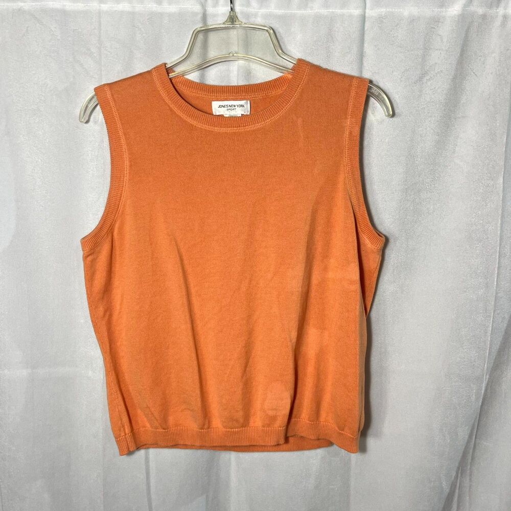 Jones New York Sport Orange Tank Top Womens Size L